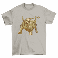 Gold bitcoin bull t-shirt